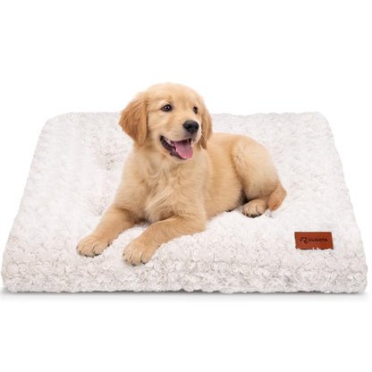 Dog Bed Crate Pad Plush Soft Dog Crate Bed for Medium Dogs and Cats Washable Anti-Slip Kennel Crate Mats for Sleeping and Anti Anxiety M