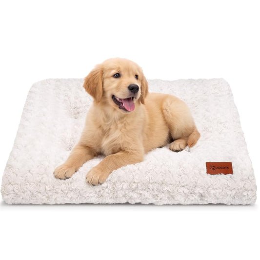 Dog Bed Crate Pad Plush Soft Dog Crate Bed for Medium Dogs and Cats Washable Anti-Slip Kennel Crate Mats for Sleeping and Anti Anxiety M