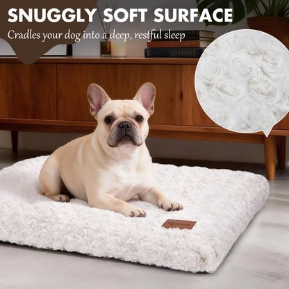 Dog Bed Crate Pad Plush Soft Dog Crate Bed for Medium Dogs and Cats Washable Anti-Slip Kennel Crate Mats for Sleeping and Anti Anxiety M