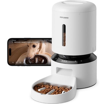 PETLIBRO Automatic Cat Feeder, 5G WiFi Automatic Dog Food Dispenser with Freshness Preservation, 5L Timed Pet Feeder with Low Food Sensor, Up to 10 Meals Per Day, Granary Black