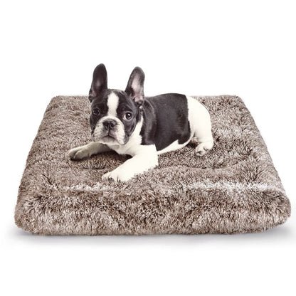 Dog Bed Crate Pad Plush Soft Dog Crate Bed for Medium Dogs and Cats Washable Anti-Slip Kennel Crate Mats for Sleeping and Anti Anxiety M