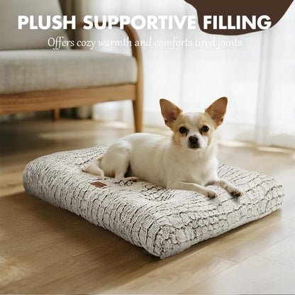 Dog Bed Crate Pad Plush Soft Dog Crate Bed for Medium Dogs and Cats Washable Anti-Slip Kennel Crate Mats for Sleeping and Anti Anxiety M