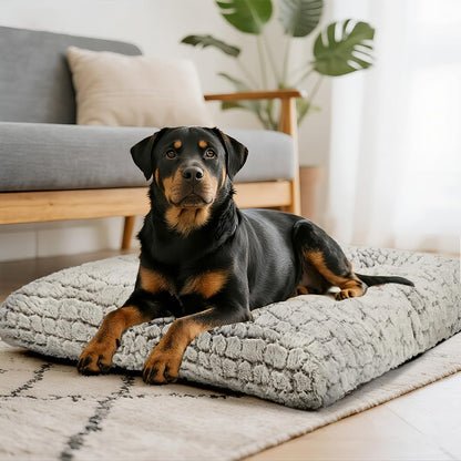 Dog Bed Crate Pad Plush Soft Dog Crate Bed for Medium Dogs and Cats Washable Anti-Slip Kennel Crate Mats for Sleeping and Anti Anxiety M