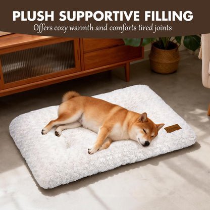 Dog Bed Crate Pad Plush Soft Dog Crate Bed for Medium Dogs and Cats Washable Anti-Slip Kennel Crate Mats for Sleeping and Anti Anxiety M