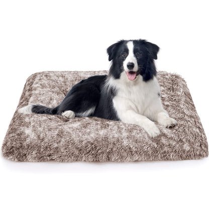 Dog Bed Crate Pad Plush Soft Dog Crate Bed for Medium Dogs and Cats Washable Anti-Slip Kennel Crate Mats for Sleeping and Anti Anxiety M
