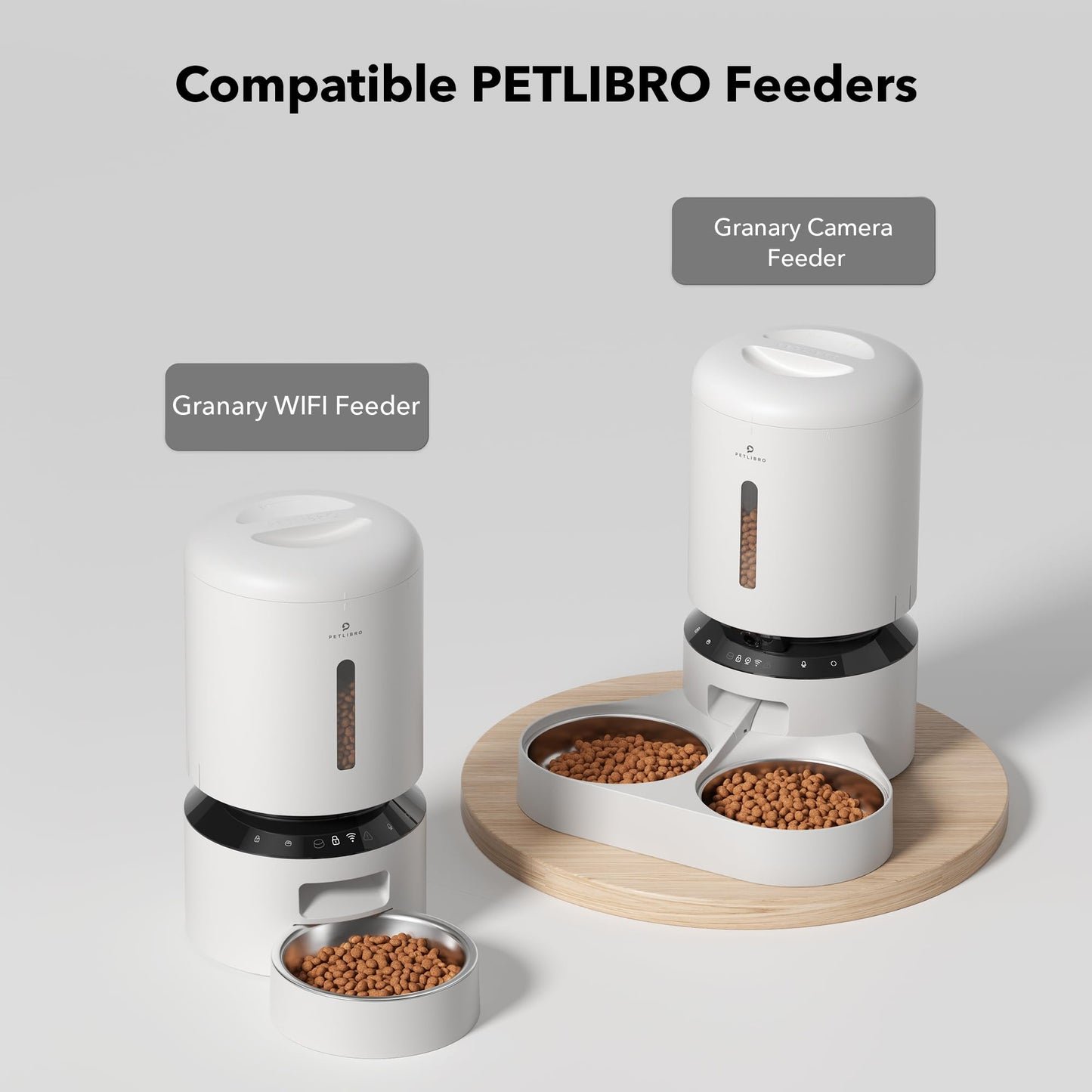 PETLIBRO Automatic Cat Feeder, 5G WiFi Automatic Dog Food Dispenser with Freshness Preservation, 5L Timed Pet Feeder with Low Food Sensor, Up to 10 Meals Per Day, Granary Black