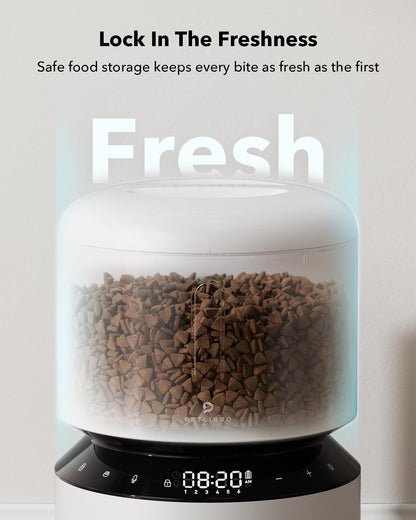 PETLIBRO Automatic Cat Feeder – 3L Programmable Pet Food Dispenser with Airtight Storage, Timed Portion Control, Voice Meal Call & Dual Power Supply, Clog-Free Healthy Feeding for Cats & Small Dogs