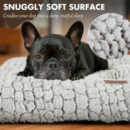 Dog Bed Crate Pad Plush Soft Dog Crate Bed for Medium Dogs and Cats Washable Anti-Slip Kennel Crate Mats for Sleeping and Anti Anxiety M