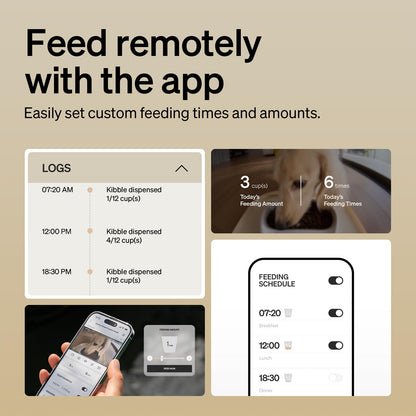 PETLIBRO Automatic Cat Feeder – 3L Programmable Pet Food Dispenser with Airtight Storage, Timed Portion Control, Voice Meal Call & Dual Power Supply, Clog-Free Healthy Feeding for Cats & Small Dogs