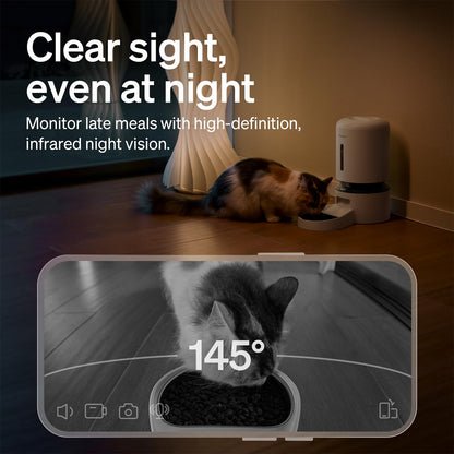 PETLIBRO Automatic Cat Feeder – 3L Programmable Pet Food Dispenser with Airtight Storage, Timed Portion Control, Voice Meal Call & Dual Power Supply, Clog-Free Healthy Feeding for Cats & Small Dogs