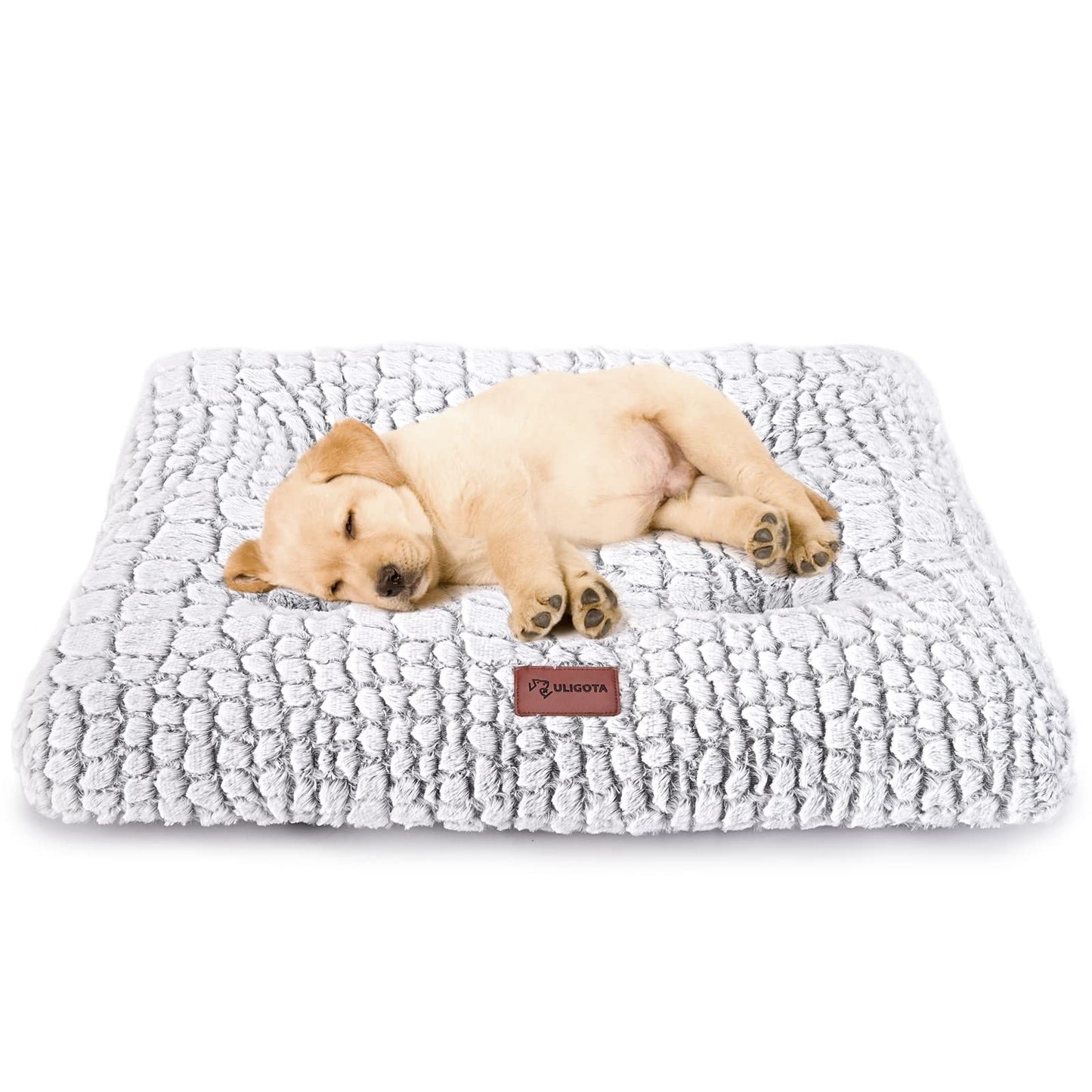 Dog Bed Crate Pad Plush Soft Dog Crate Bed for Medium Dogs and Cats Washable Anti-Slip Kennel Crate Mats for Sleeping and Anti Anxiety M