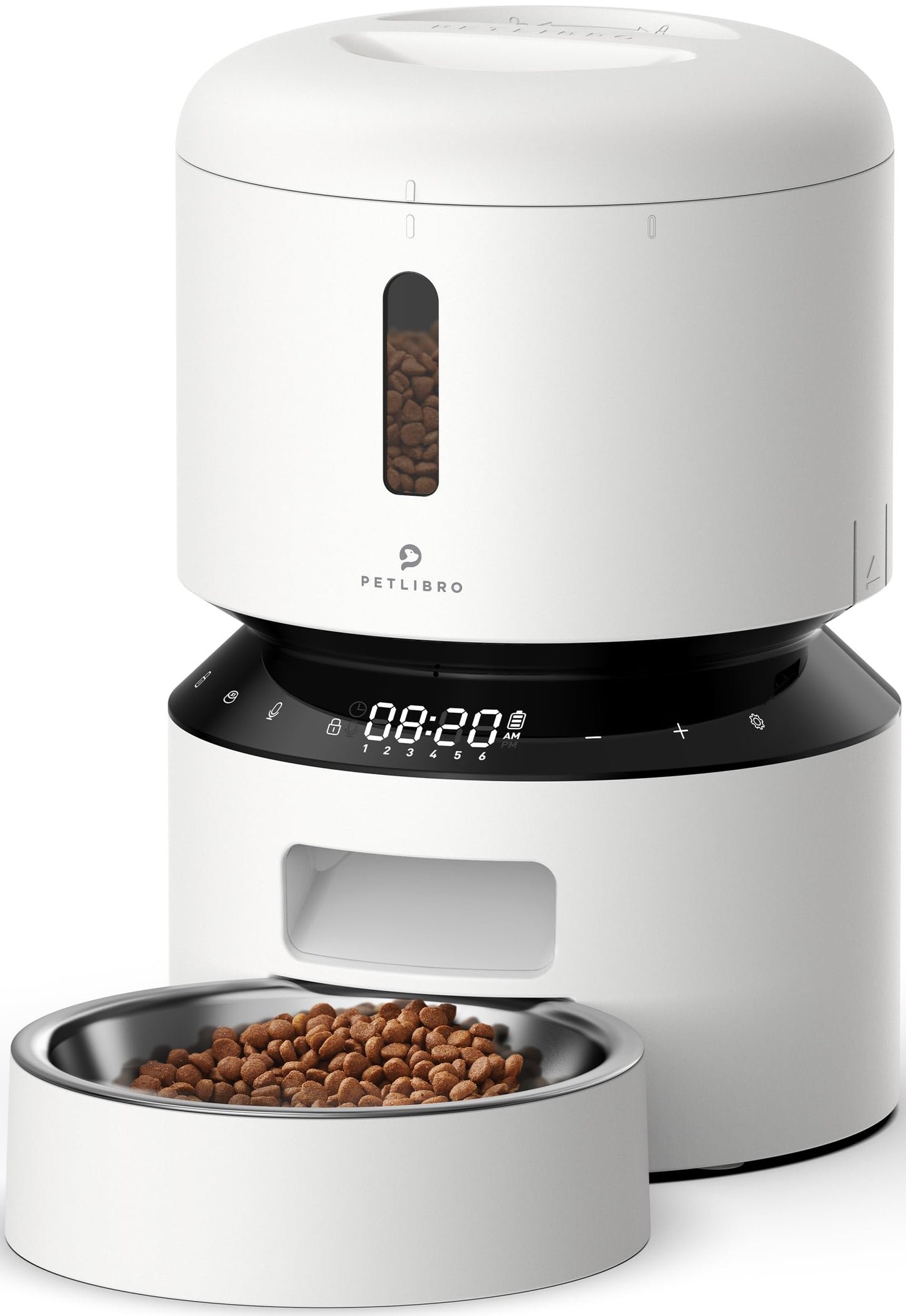 PETLIBRO Automatic Cat Feeder – 3L Programmable Pet Food Dispenser with Airtight Storage, Timed Portion Control, Voice Meal Call & Dual Power Supply, Clog-Free Healthy Feeding for Cats & Small Dogs