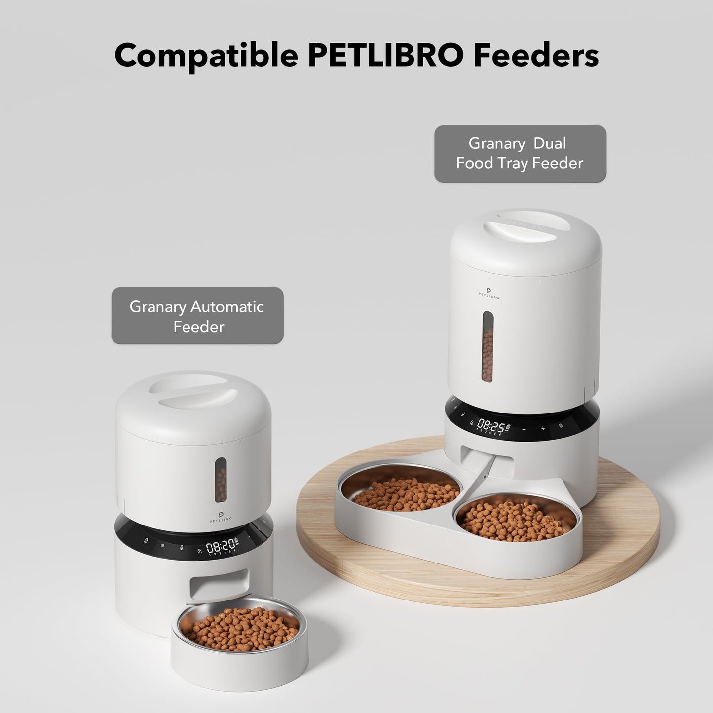 PETLIBRO Automatic Cat Feeder, 5G WiFi Automatic Dog Food Dispenser with Freshness Preservation, 5L Timed Pet Feeder with Low Food Sensor, Up to 10 Meals Per Day, Granary Black