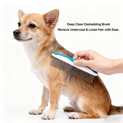 NVNAN Pet Hair Removal Glove for Dogs & Cats, 2-in-1 Deshedding Brush & Massage Mitt - Grooming Gloves for Shedding Control, Bathing and Washing, Safe for Short/Long Hair Pets 2-Pack (Blue)