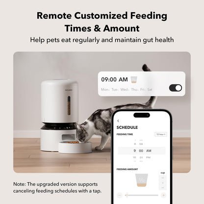 PETLIBRO Automatic Cat Feeder, 5G WiFi Automatic Dog Food Dispenser with Freshness Preservation, 5L Timed Pet Feeder with Low Food Sensor, Up to 10 Meals Per Day, Granary Black