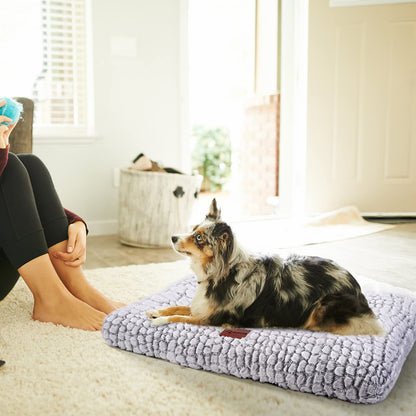 Dog Bed Crate Pad Plush Soft Dog Crate Bed for Medium Dogs and Cats Washable Anti-Slip Kennel Crate Mats for Sleeping and Anti Anxiety M