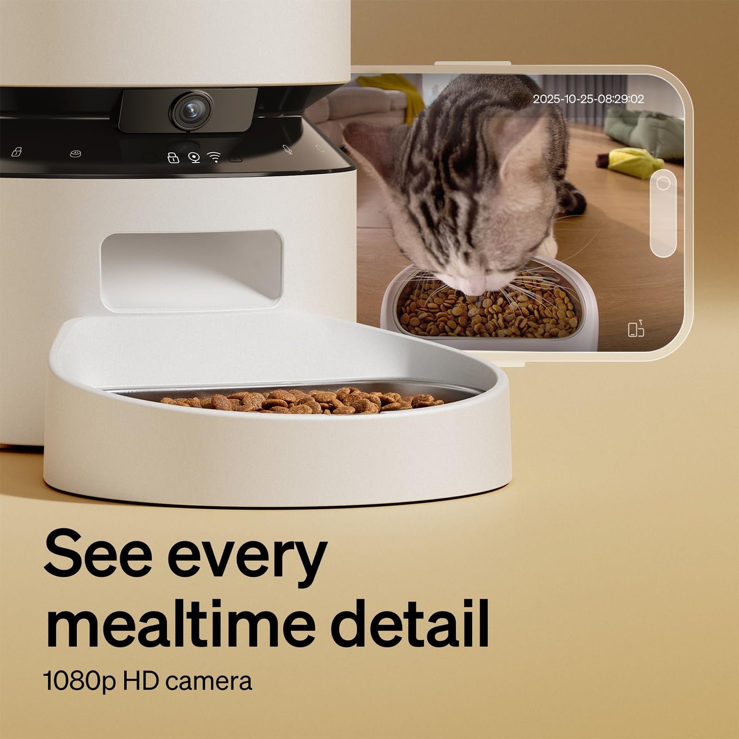 PETLIBRO Automatic Cat Feeder – 3L Programmable Pet Food Dispenser with Airtight Storage, Timed Portion Control, Voice Meal Call & Dual Power Supply, Clog-Free Healthy Feeding for Cats & Small Dogs