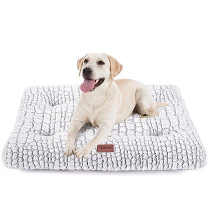 Dog Bed Crate Pad Plush Soft Dog Crate Bed for Medium Dogs and Cats Washable Anti-Slip Kennel Crate Mats for Sleeping and Anti Anxiety M