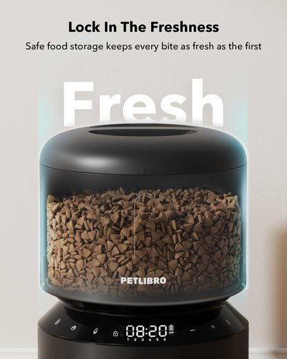 PETLIBRO Automatic Cat Feeder – 3L Programmable Pet Food Dispenser with Airtight Storage, Timed Portion Control, Voice Meal Call & Dual Power Supply, Clog-Free Healthy Feeding for Cats & Small Dogs