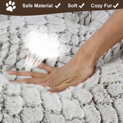Dog Bed Crate Pad Plush Soft Dog Crate Bed for Medium Dogs and Cats Washable Anti-Slip Kennel Crate Mats for Sleeping and Anti Anxiety M