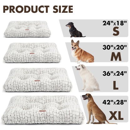 Dog Bed Crate Pad Plush Soft Dog Crate Bed for Medium Dogs and Cats Washable Anti-Slip Kennel Crate Mats for Sleeping and Anti Anxiety M