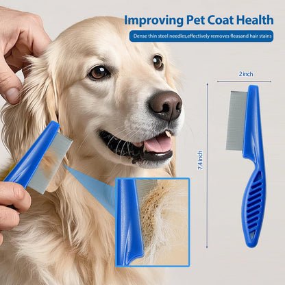 NVNAN Pet Hair Removal Glove for Dogs & Cats, 2-in-1 Deshedding Brush & Massage Mitt - Grooming Gloves for Shedding Control, Bathing and Washing, Safe for Short/Long Hair Pets 2-Pack (Blue)