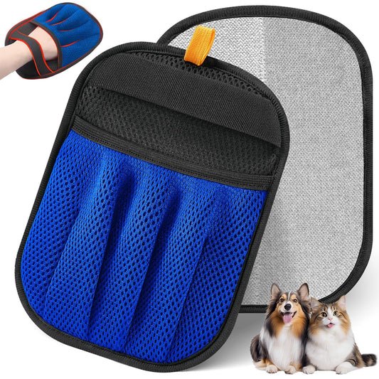 Pet Hair Removal Glove for Cats & Dogs, Upgraded Five-Finger Electrostatic Pet Hair Glove, Reusable Magic Brush Pet Hair Remover Tool for Laundry, Couch, Carpet, Car Seat